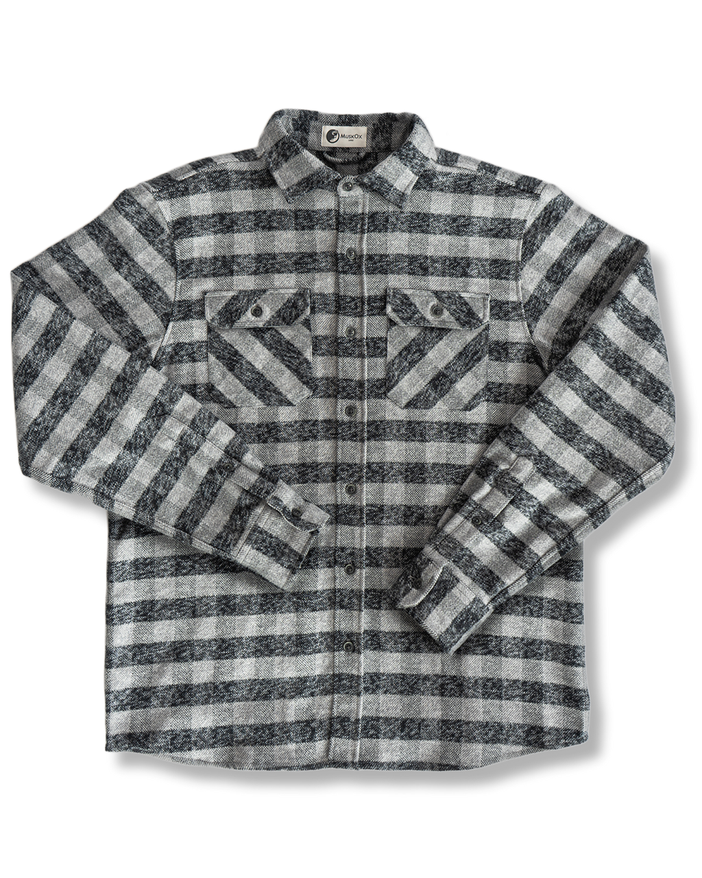 Grand Flannel, Charcoal Gingham Charcoal Gingham