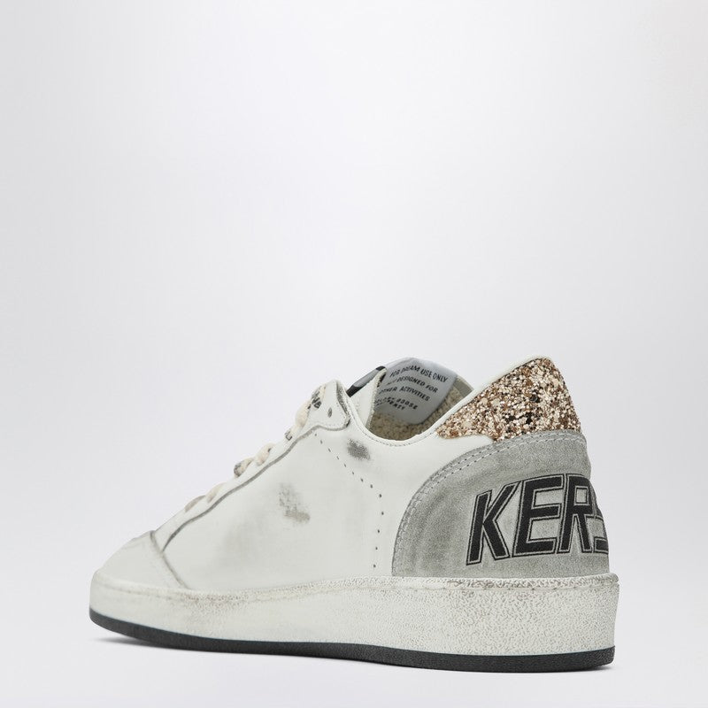 Golden Goose Sneakers Ball Star Withe/ Black With Glitter Women