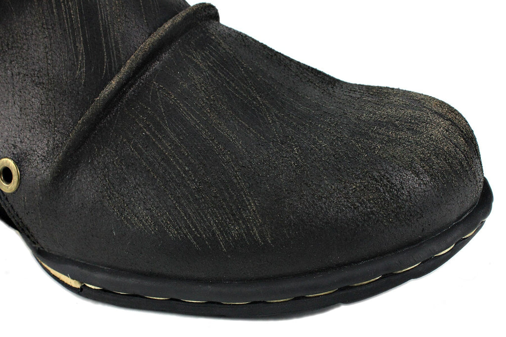 OSSTONE Men's Leather Ankle Boots-Black