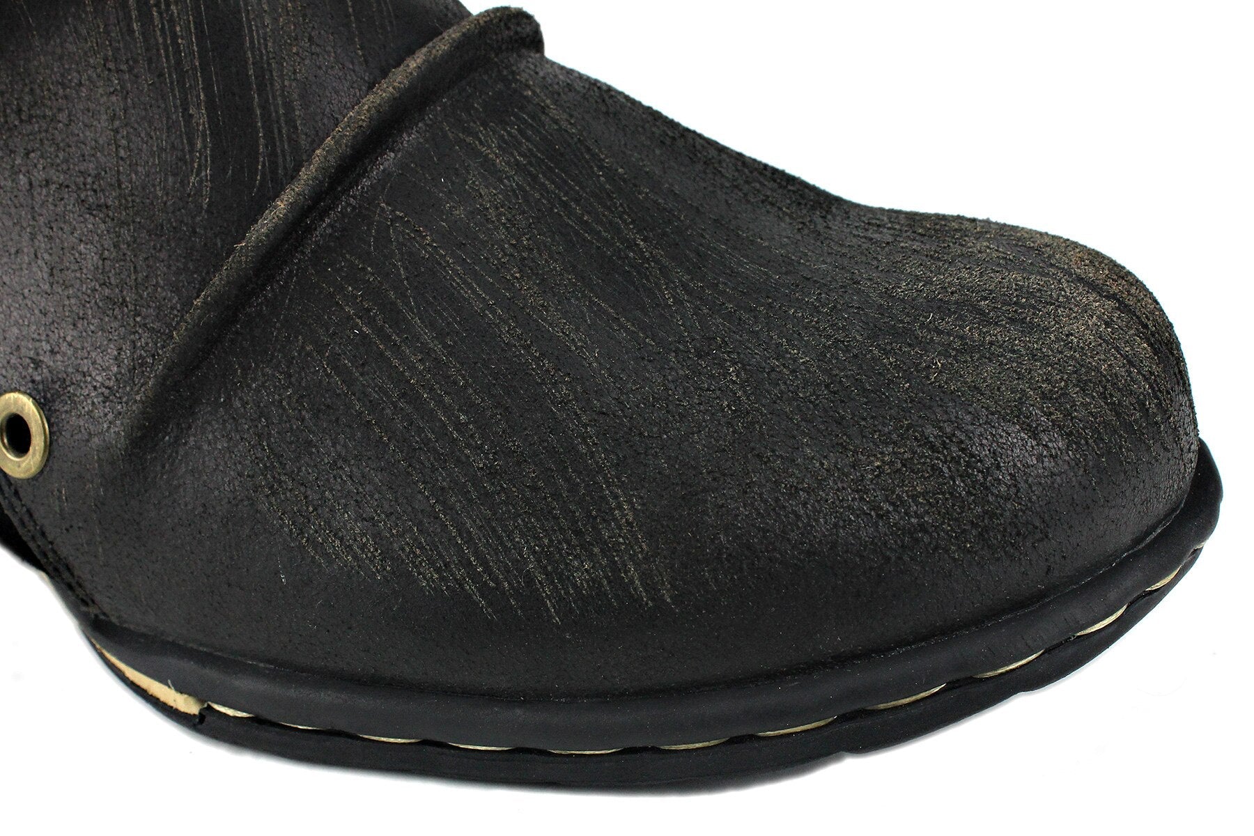 OSSTONE Men's Leather Ankle Boots-Black