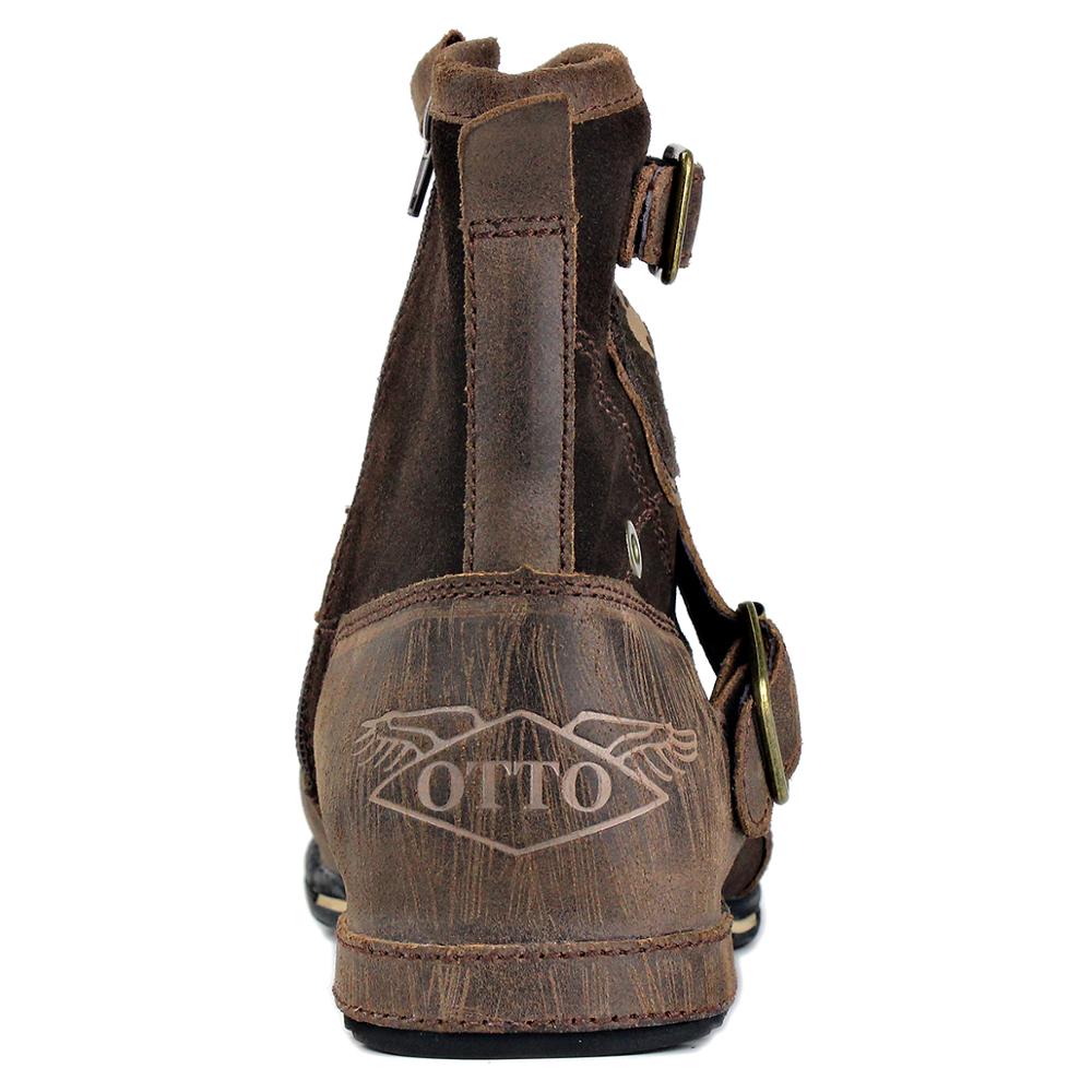 OSSTONE Men's Leather Ankle Boots 5008-1-D1