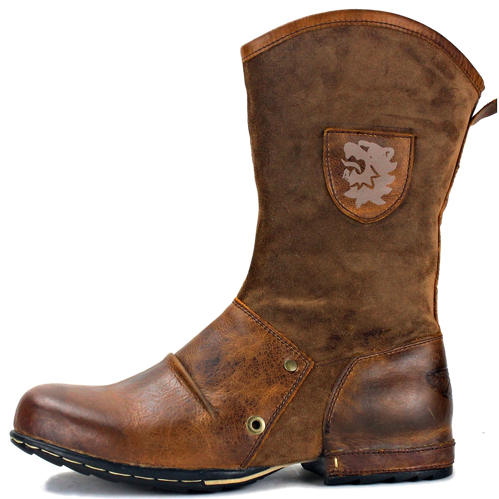 2021 Men's Genuine Leather Western Boots Brown