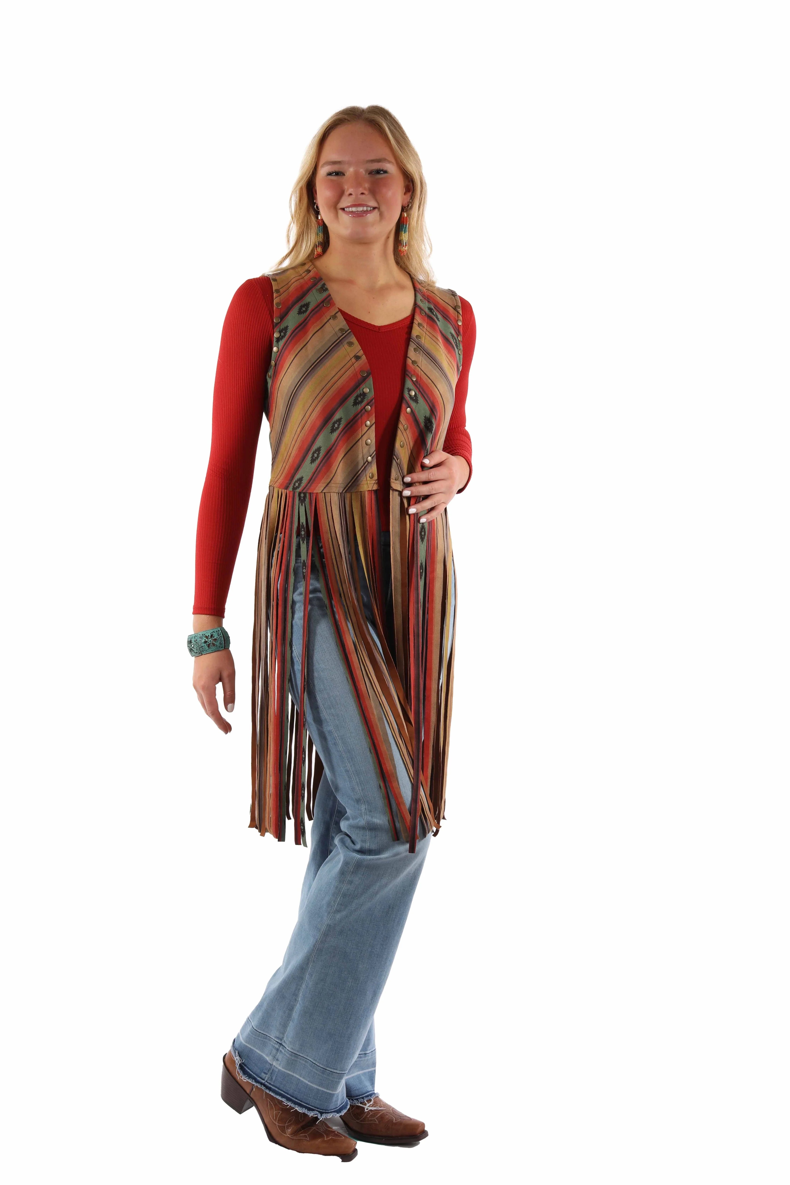 Scully Amarilla (HC923) – Women’s Vest Serape