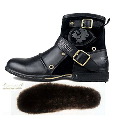 OSSTONE Men's Genuine Cow Leather Ankle Boots 5008-1