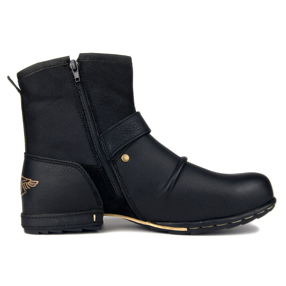 Men's Genuine Leather Ankle Boots-Winter