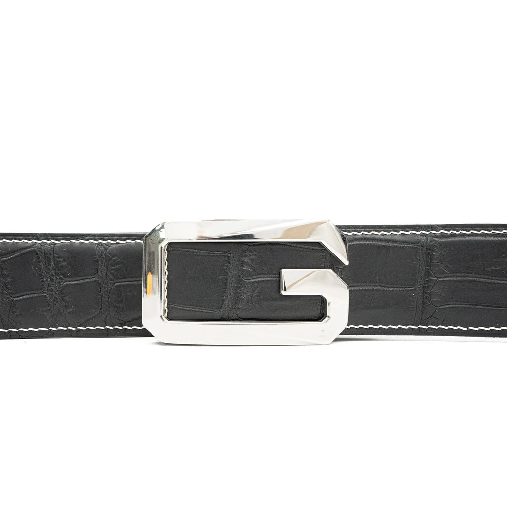 Handcrafted Alligator Leather Belts G-shaped buckle