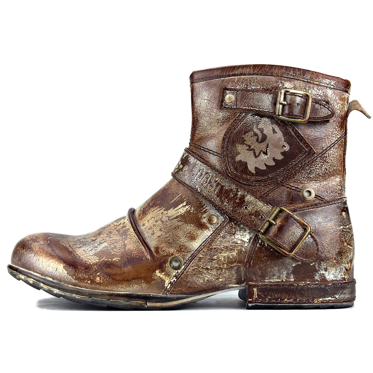 Men's Leathe Ankle Boots-CaramelBrown CaramelBrown