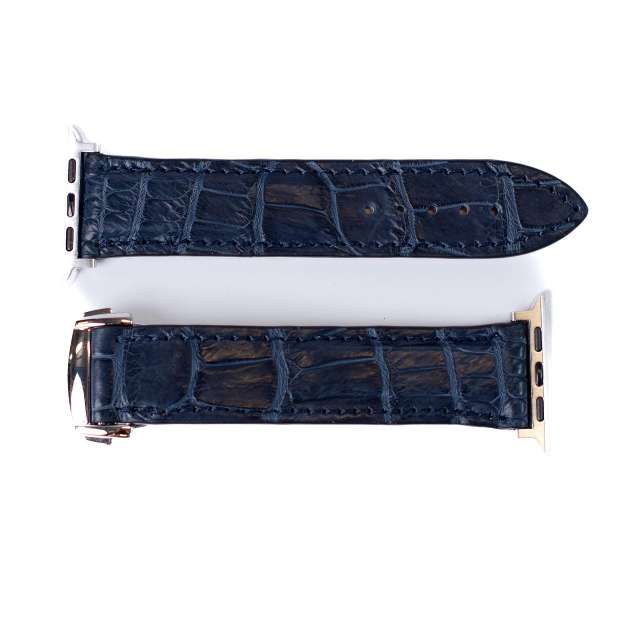 APPLE WATCH BAND, NAVY MATTE ALLIGATOR