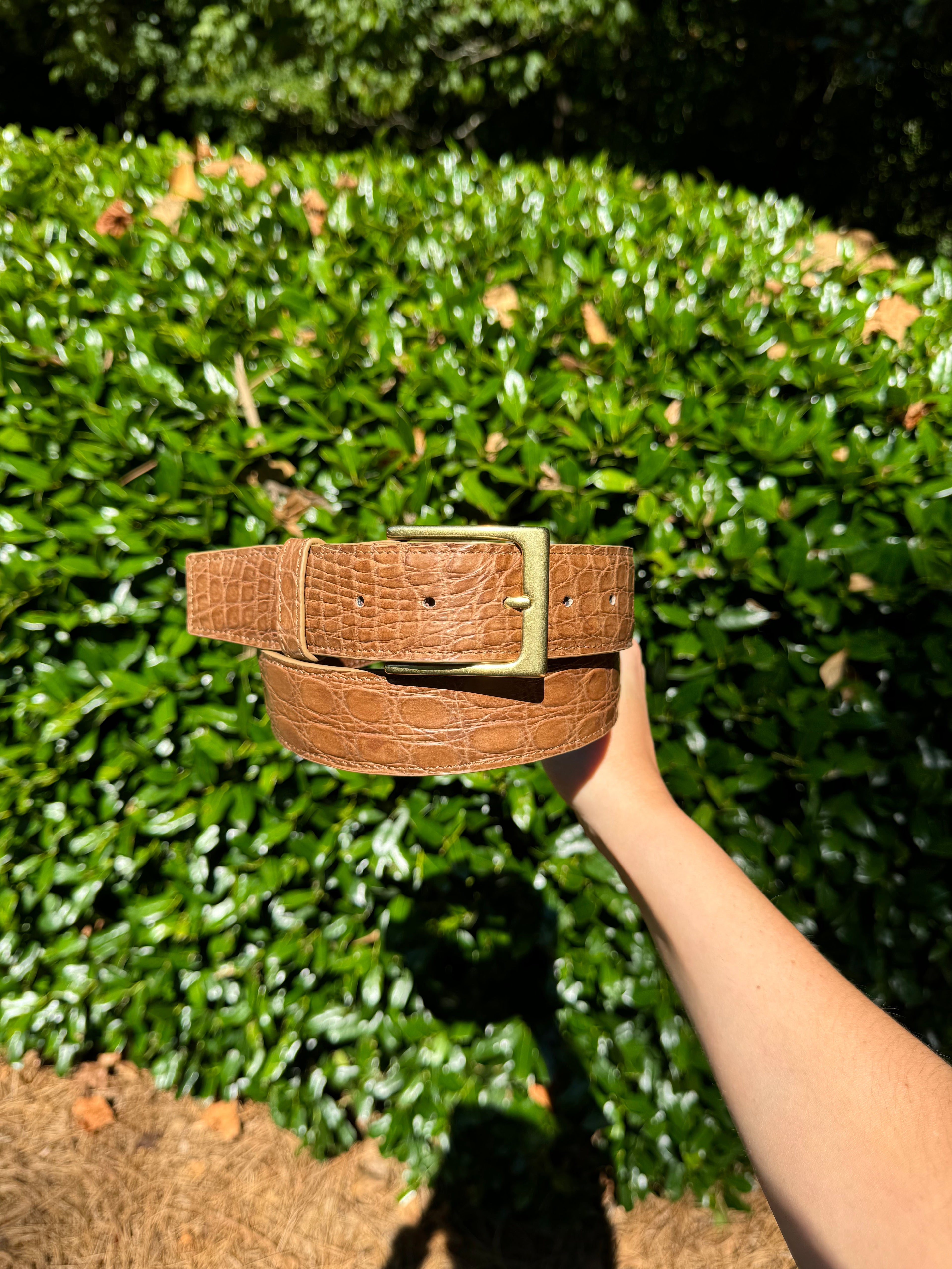 Full Skin Belt, Light Brown Matte