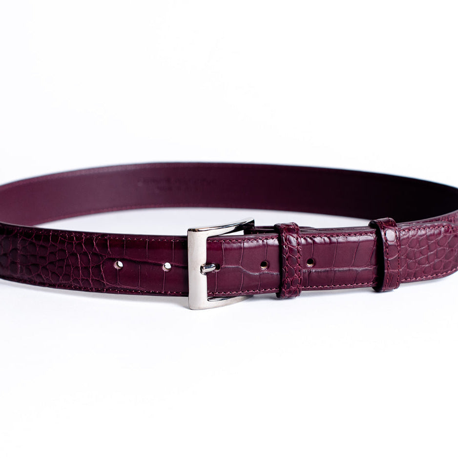 Full Skin Belt, Burgundy