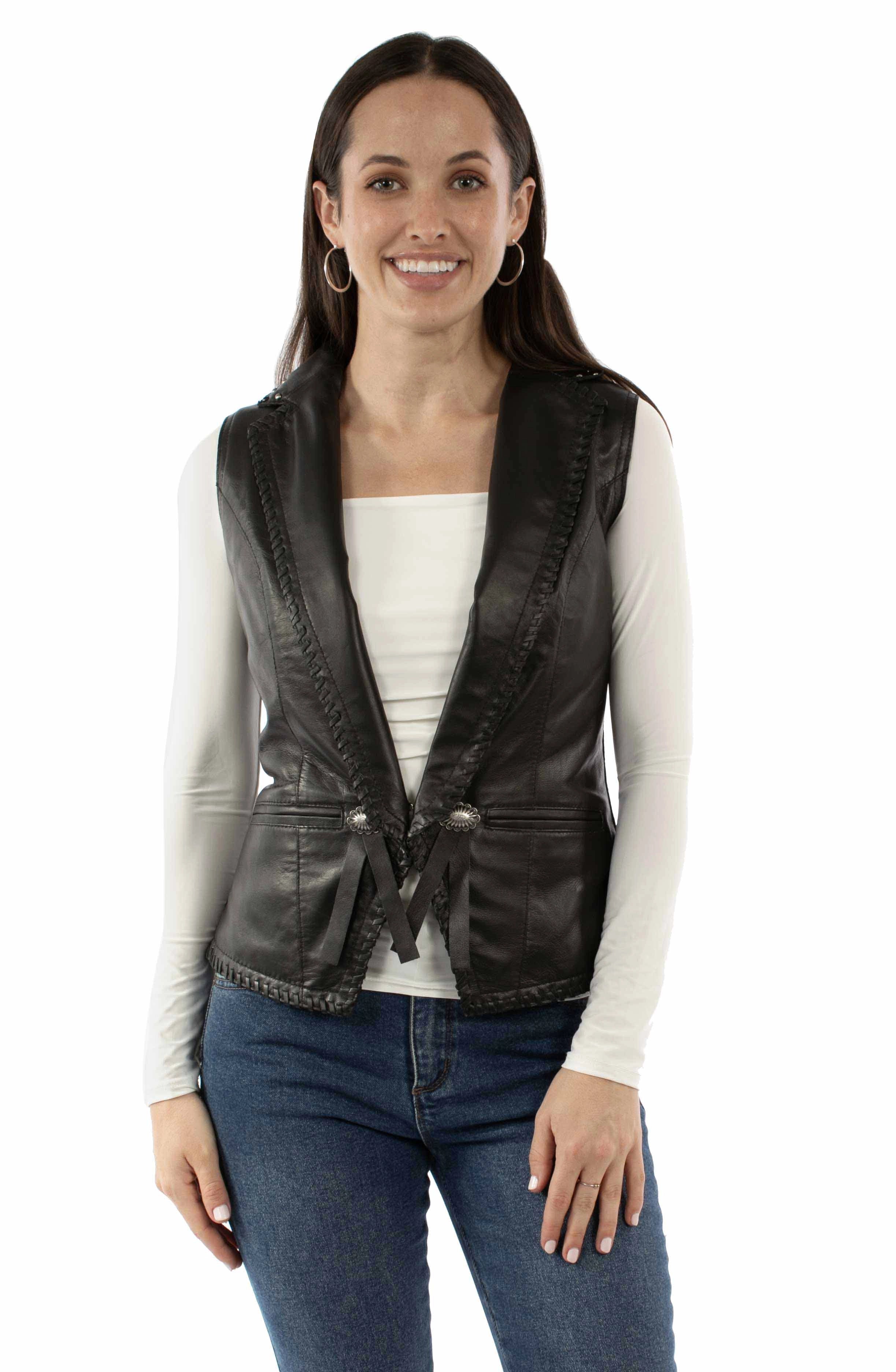 Scully Anika (L1161 Lambskin Leather) – Women’s Vest Black