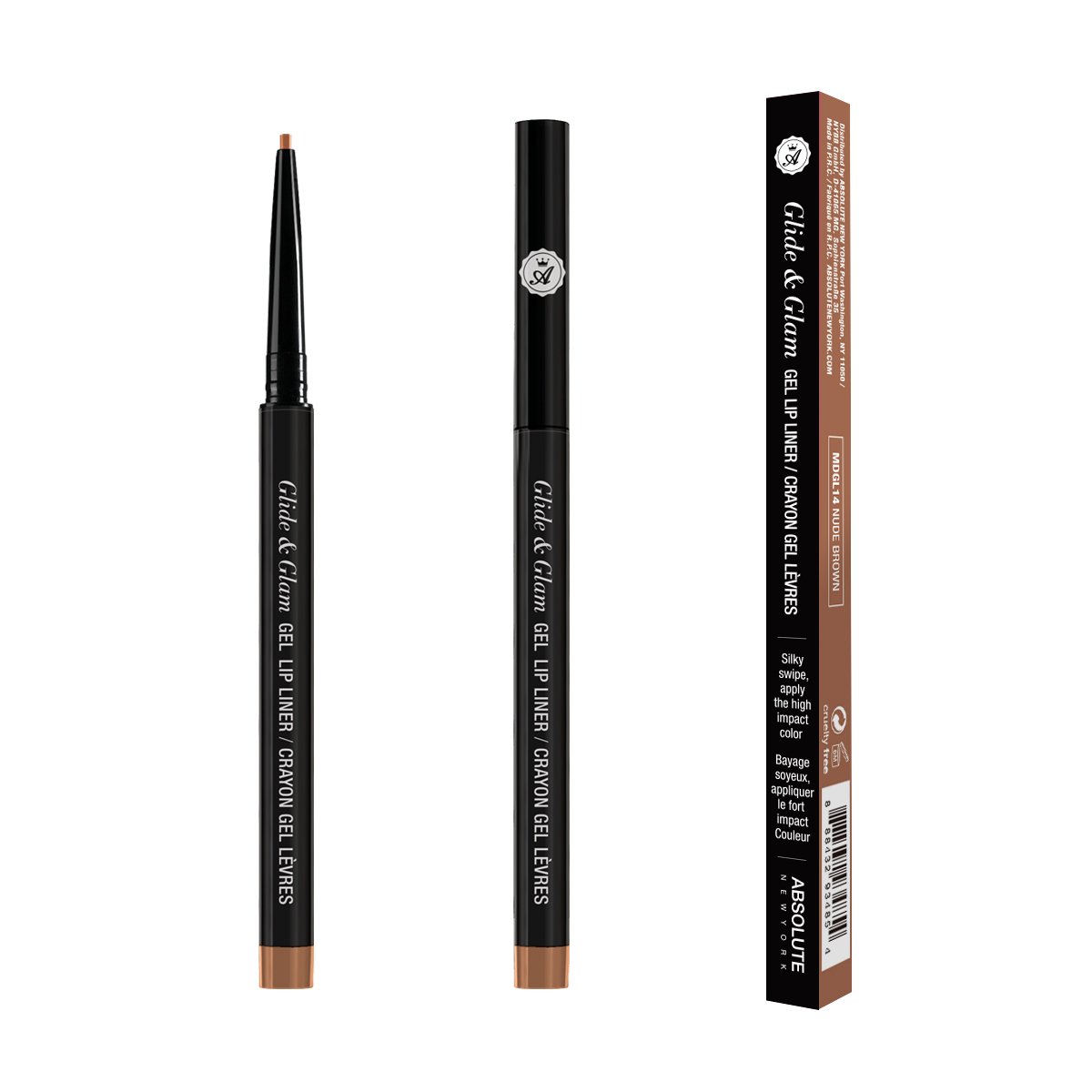ABSOLUTE Glide & Glam Gel Lip Liner - Nude Brown Nude Brown 0