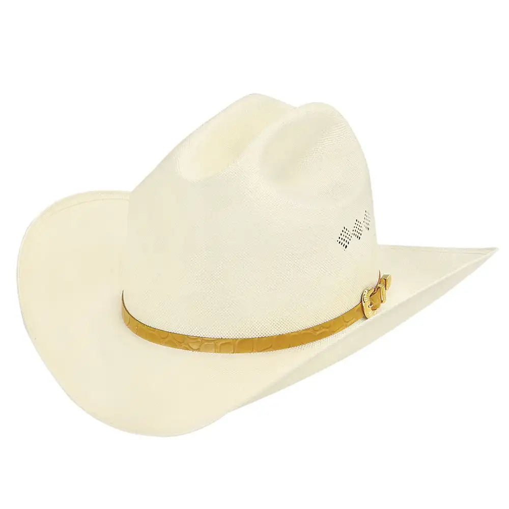 Larry Mahan's El Primero (4") - (15X) Straw Cowboy Hat Natural Brown