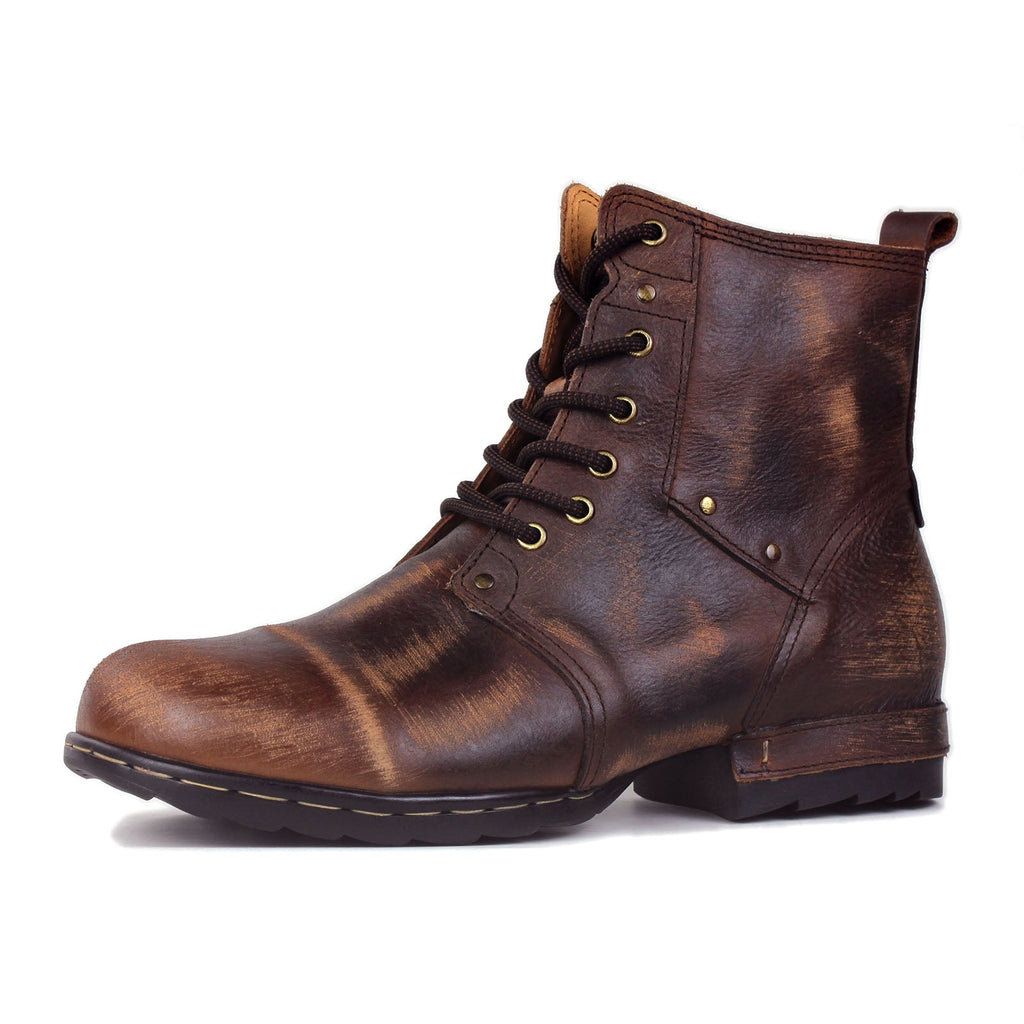 Men's Leather Ankle Boots OSS-6015-6-Retro Brown