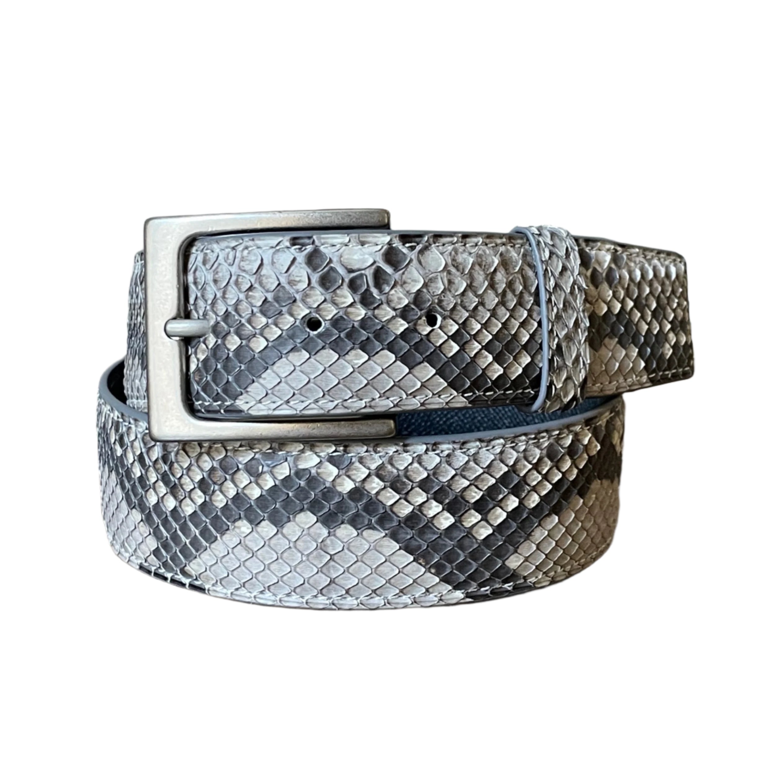 Full Skin Belt, Natural Matte Python