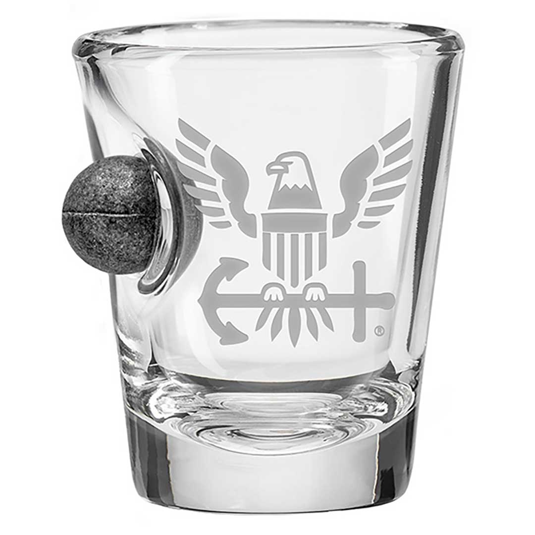 US Military Glasses 2oz Shot Glass Navy Musket Ball