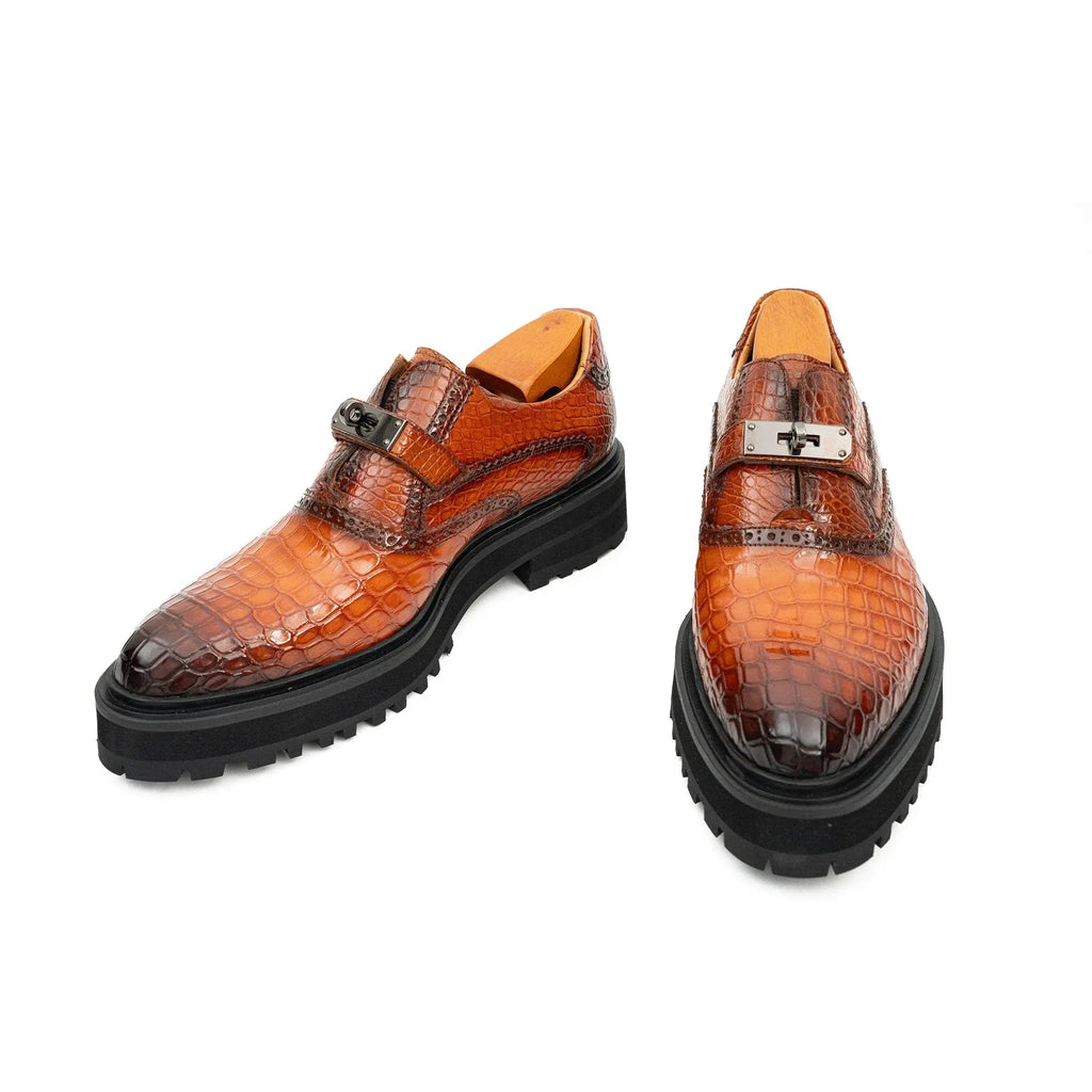 Nile Crocodile Leather Loafers Shoes