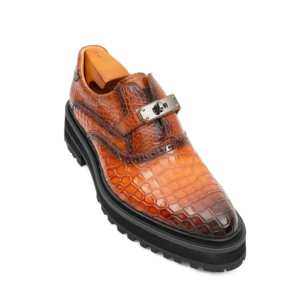 Nile Crocodile Leather Loafers Shoes