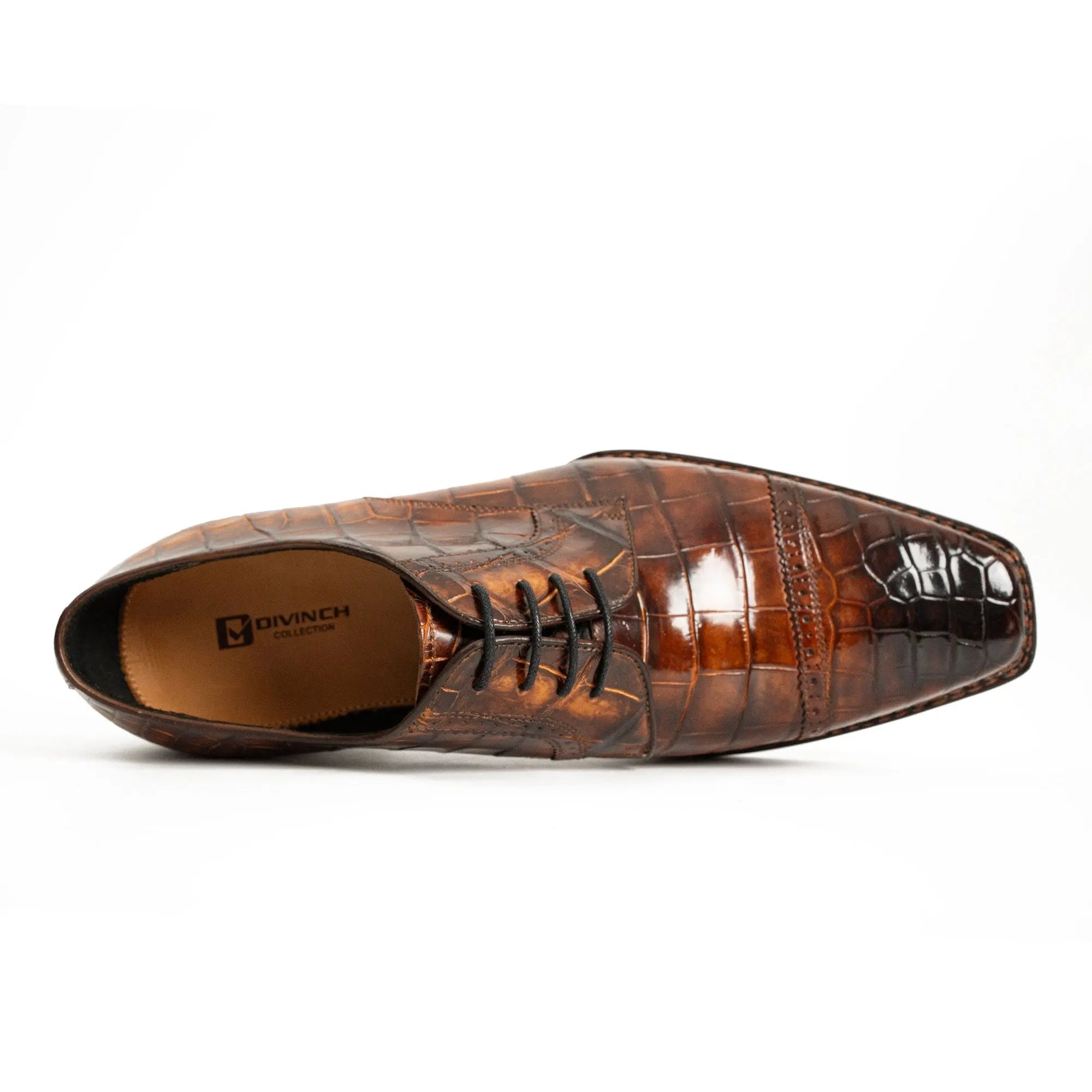 Norwegian-Stitched Nile Crocodile Derby Shoes