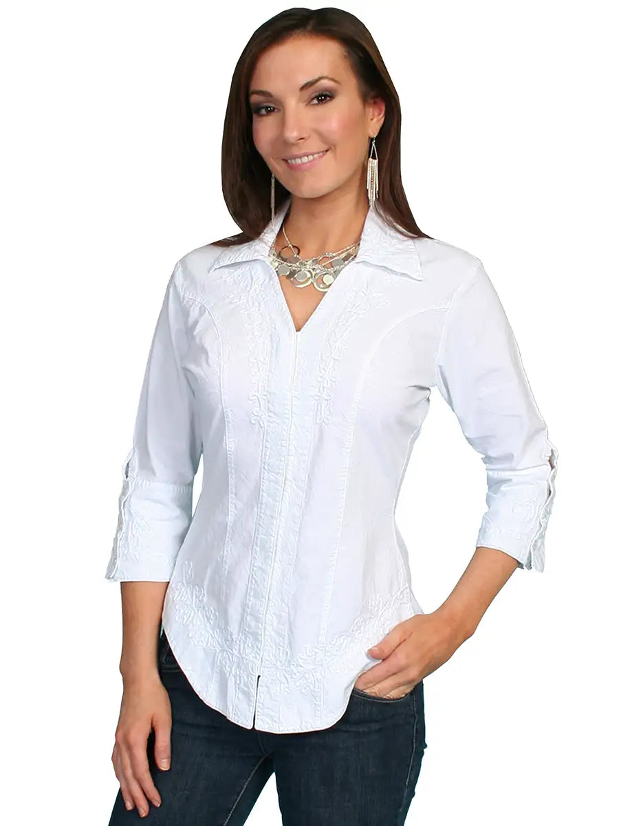 Scully Cantina Blouse (PSL-063) - Women's Shirt White