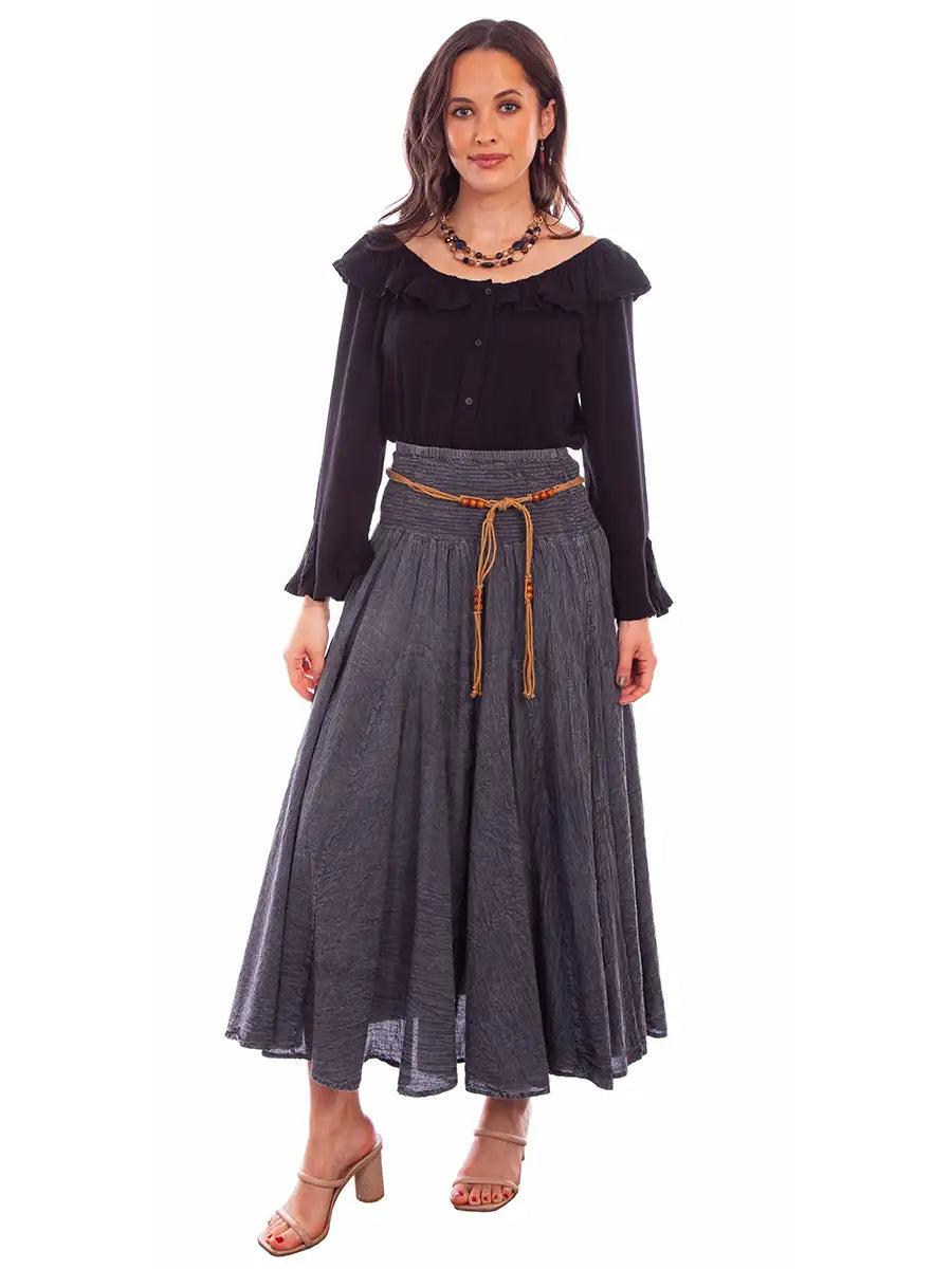 Scully Cantina Long Skirt (PSL-136) - Women's Skirt Charcoal
