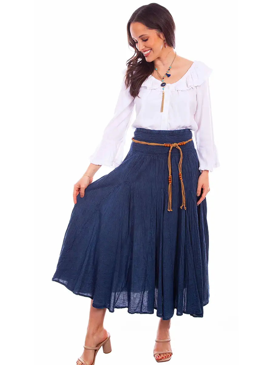 Scully Cantina Long Skirt (PSL-136) - Women's Skirt Navy