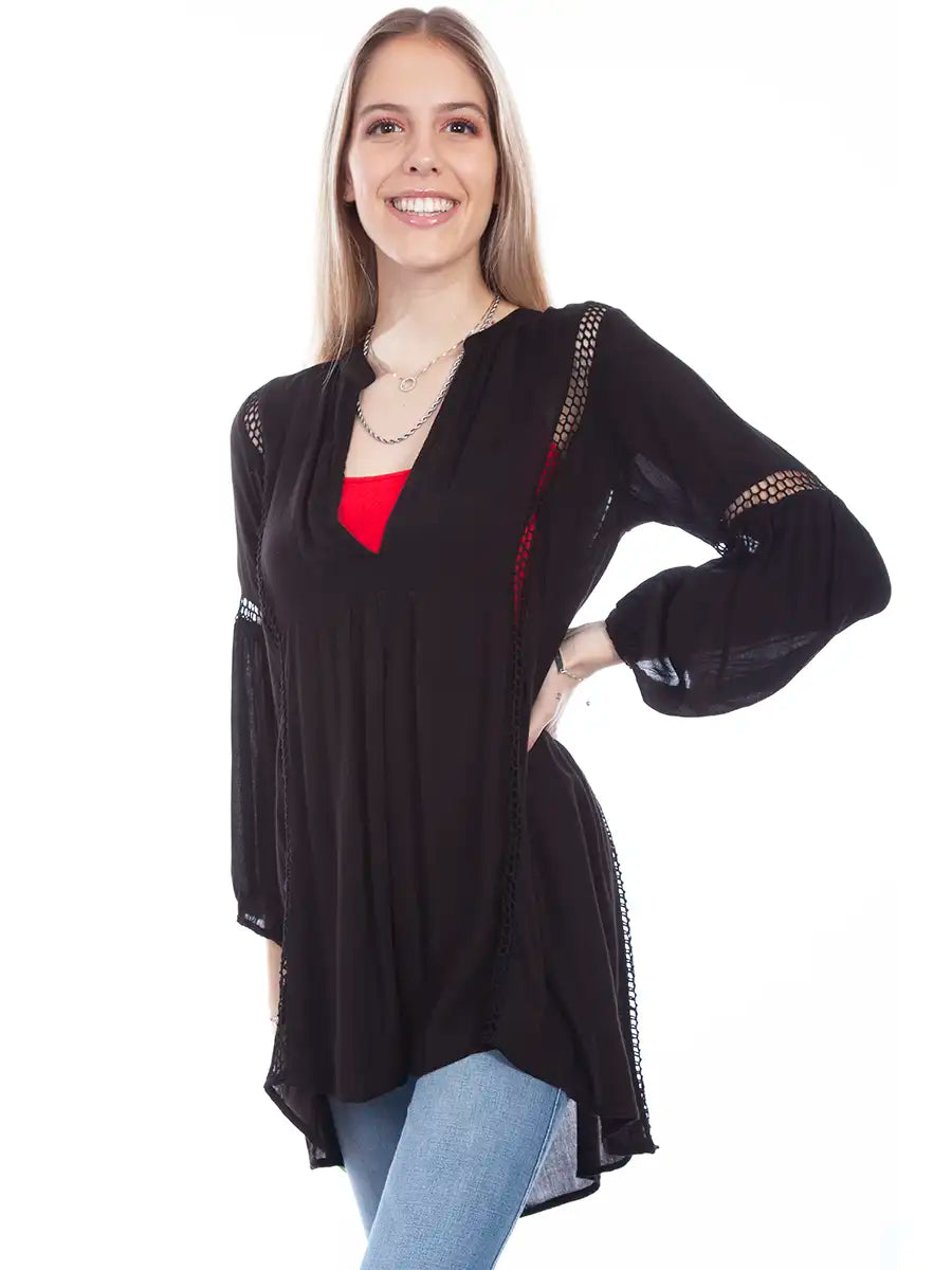 Scully Cantina Blouse (PSL-259) - Women's Shirt Black