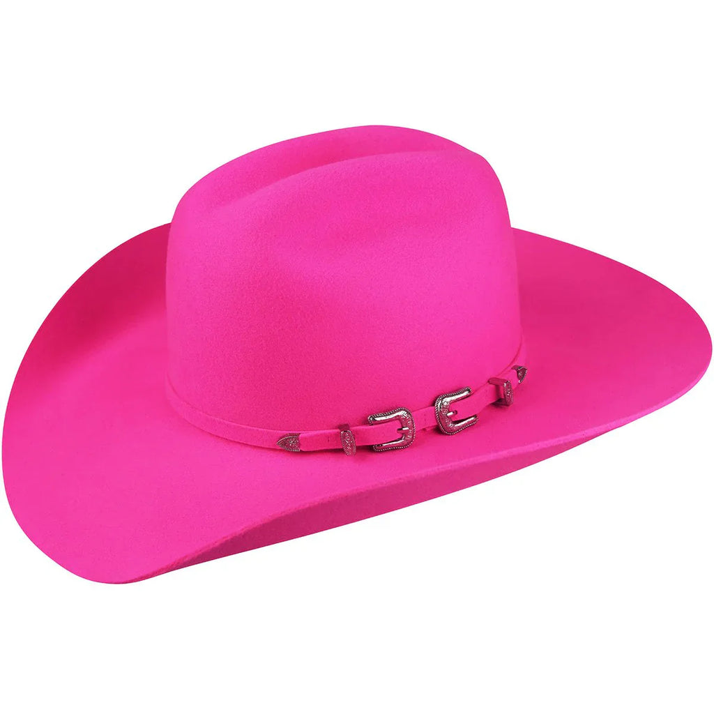 Bailey Punchy - Wool Felt Cowboy Hat Hot Pink