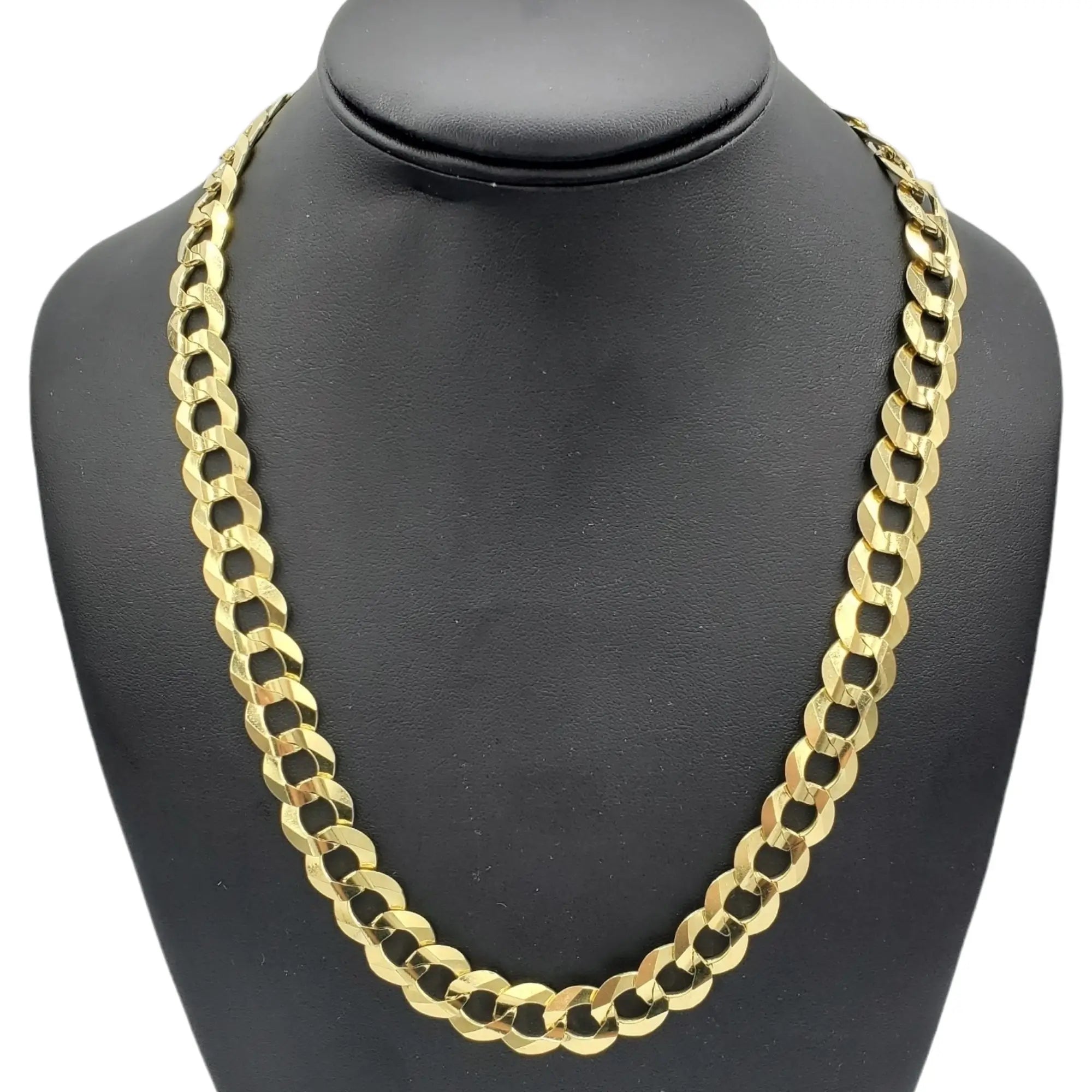 10K Yellow Gold- Solid Cuban Link (Curb Cuban) Chain
