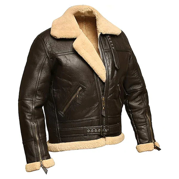 Men’s Original B3 Brown Shearling Leather Jacket