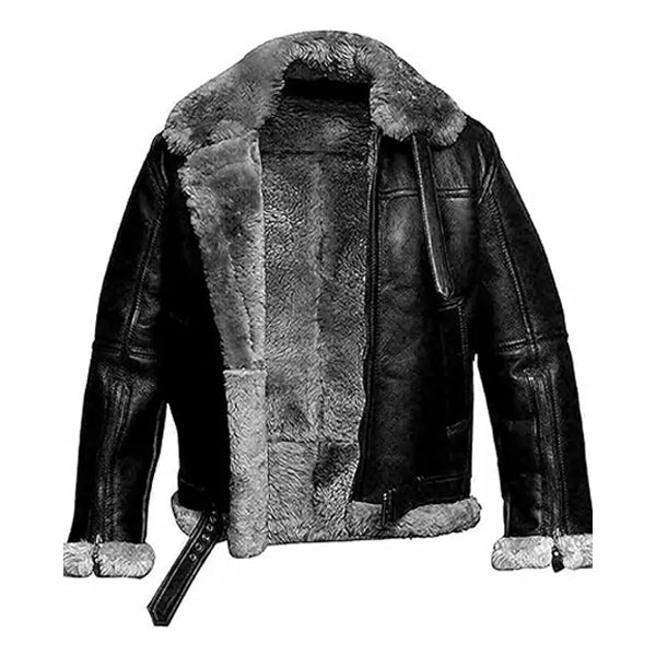Men’s Original B3 Black Shearling Leather Jacket