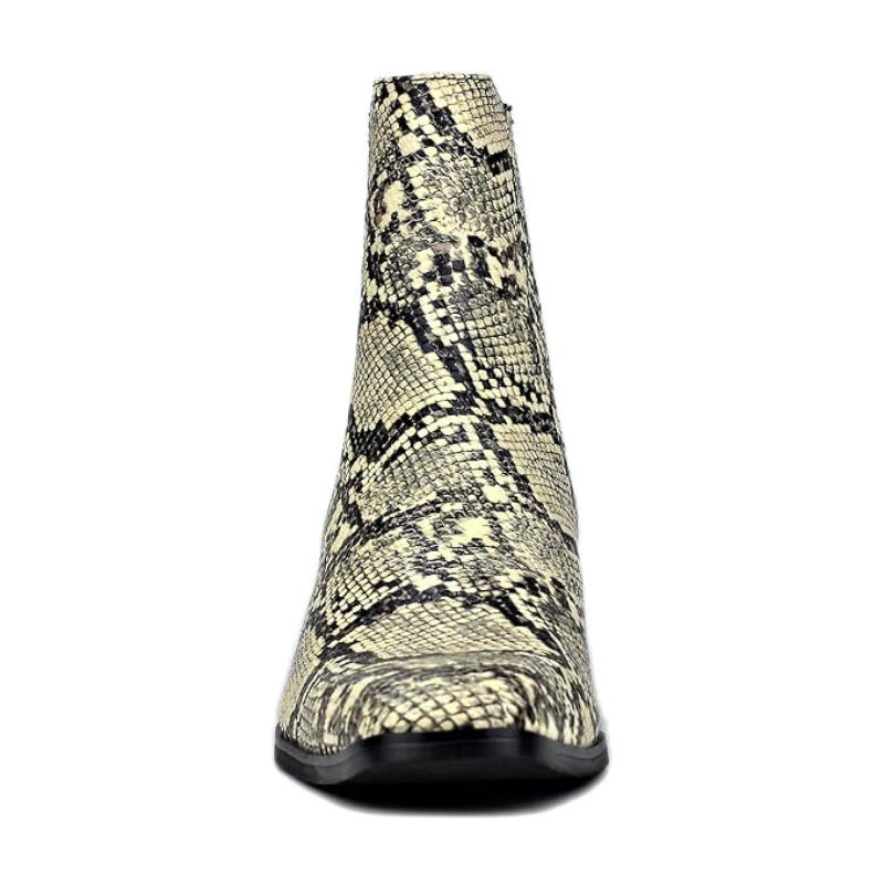 Chelsea Leather Snake skin Boots