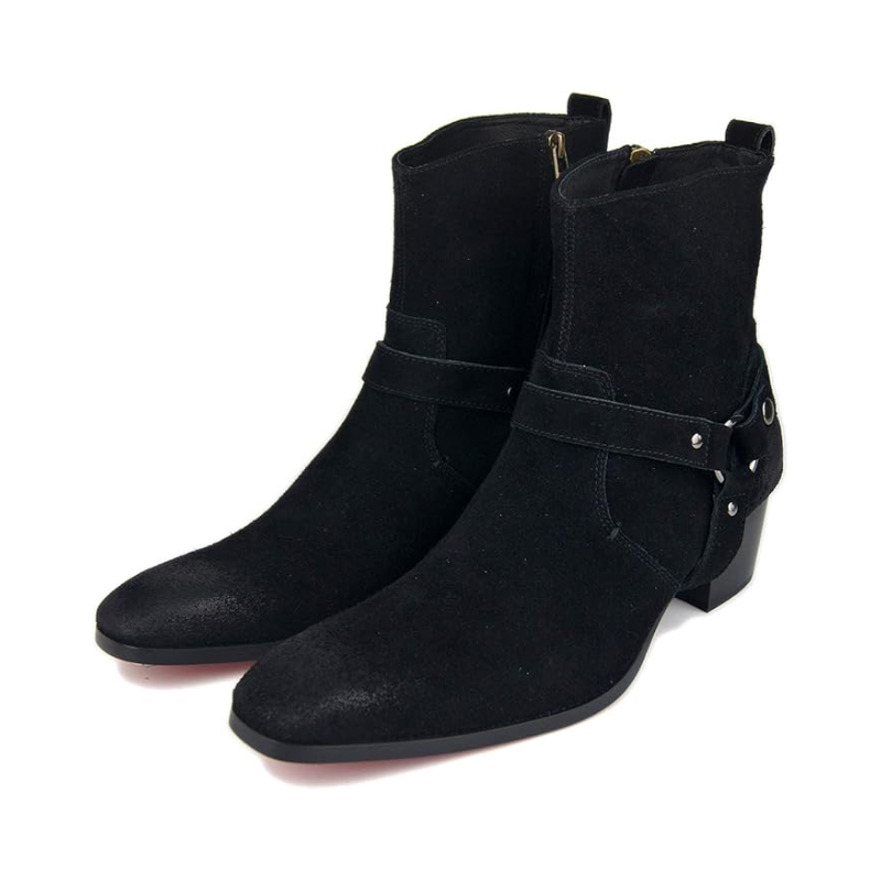 Dress Boot for Men Suede Leather with Belt Chelsea Boots OS-JY002-US