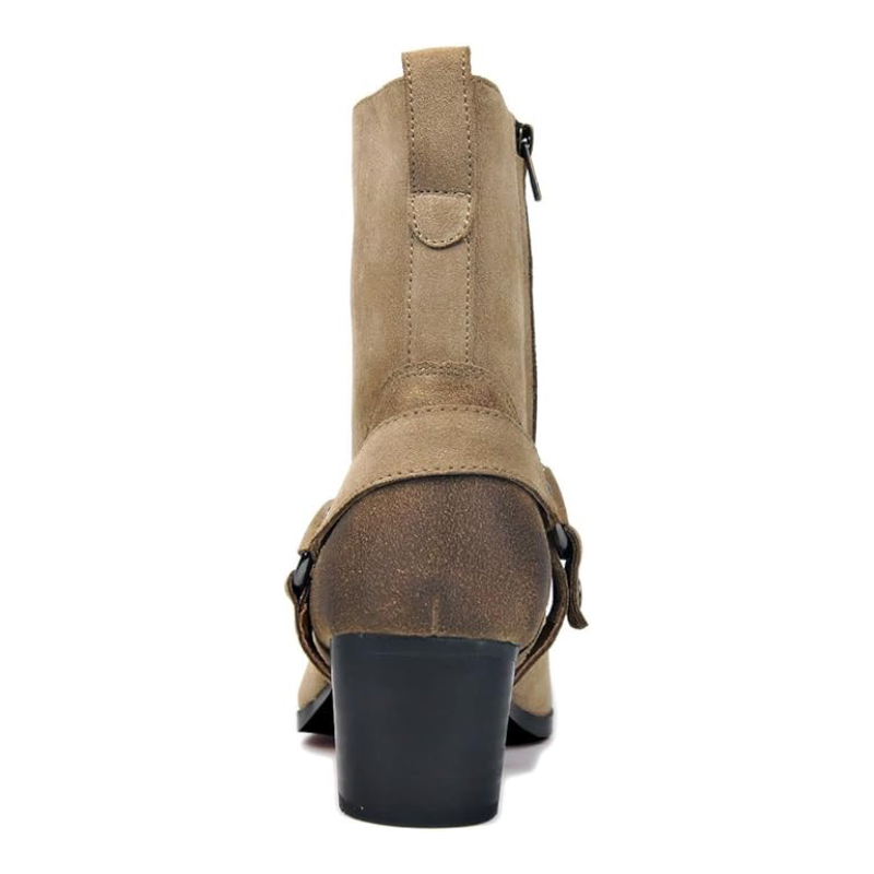 Dress Boot for Men Suede Leather with Belt Chelsea Boots OS-JY002-US