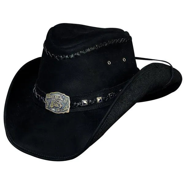 Bullhide Thunder Struck - Leather Cowboy Hat Black