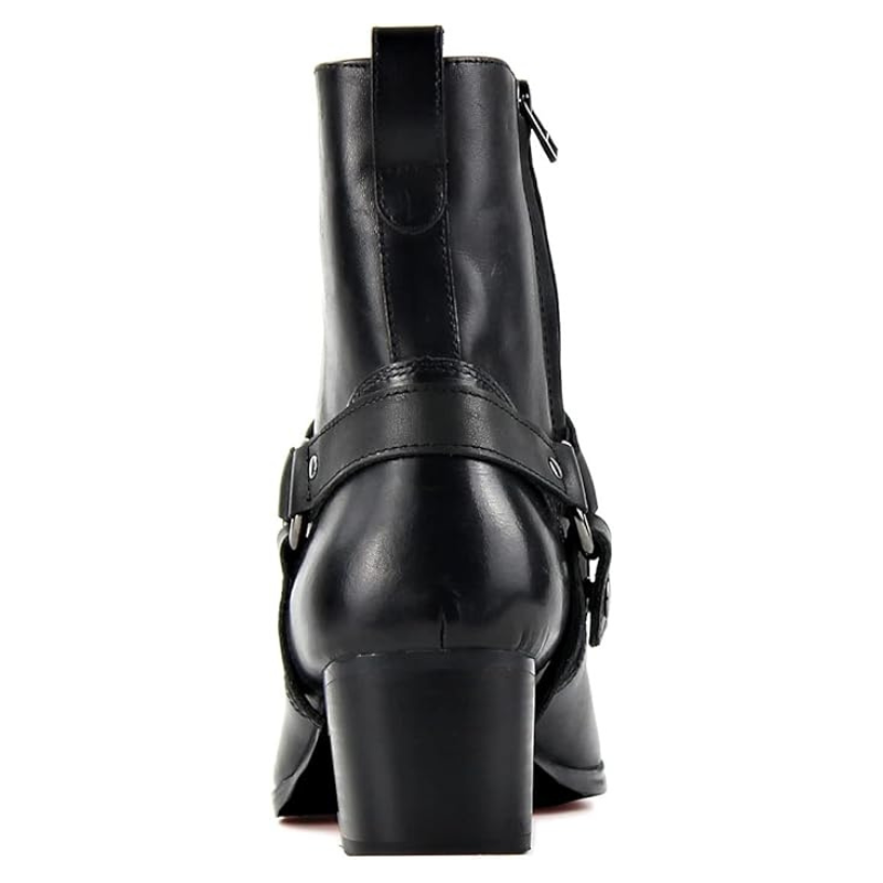 Dress Boot for Men Leather Belt Chelsea Boots Mild Heel OS-JY002-US