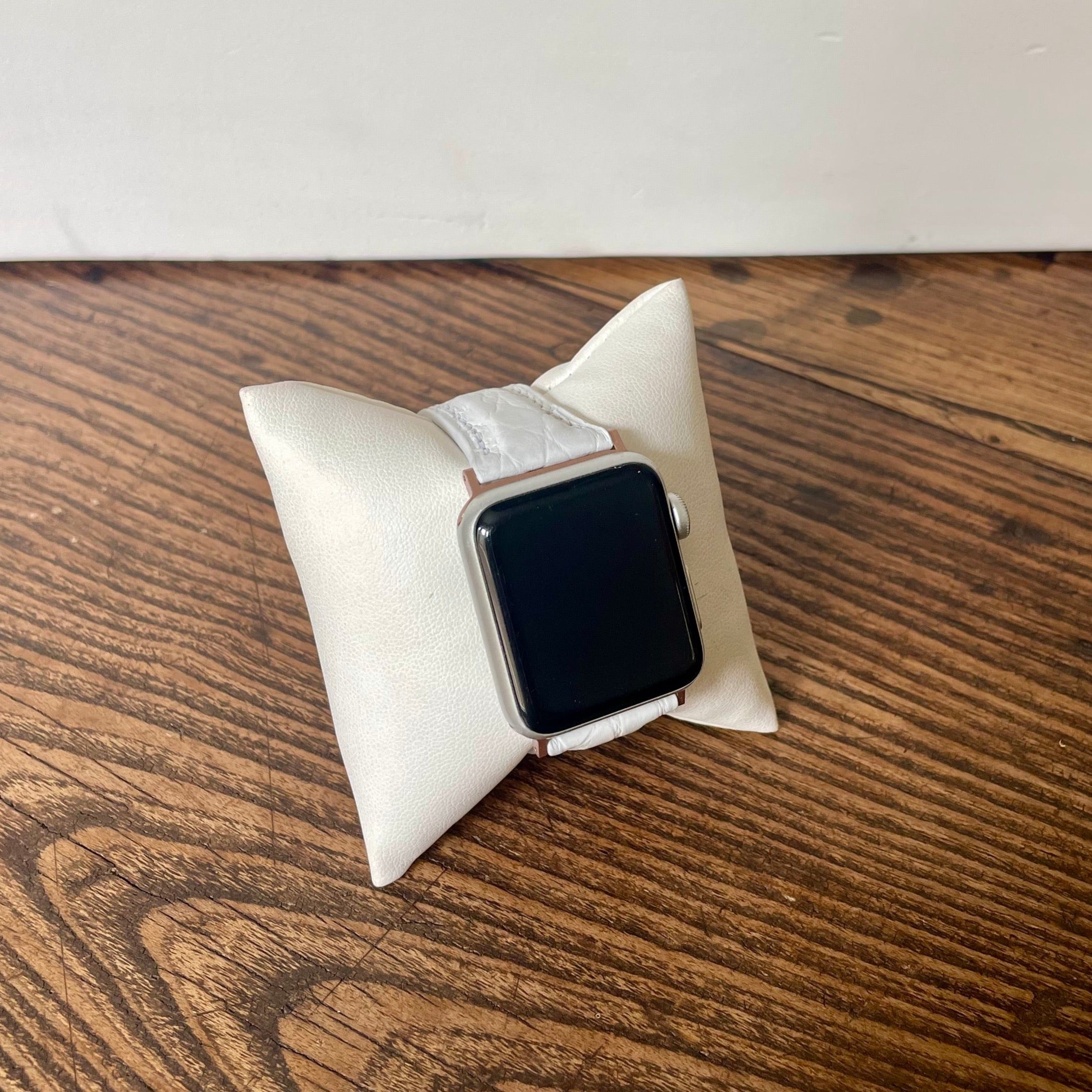 Apple Watch Band, White Matte Alligator
