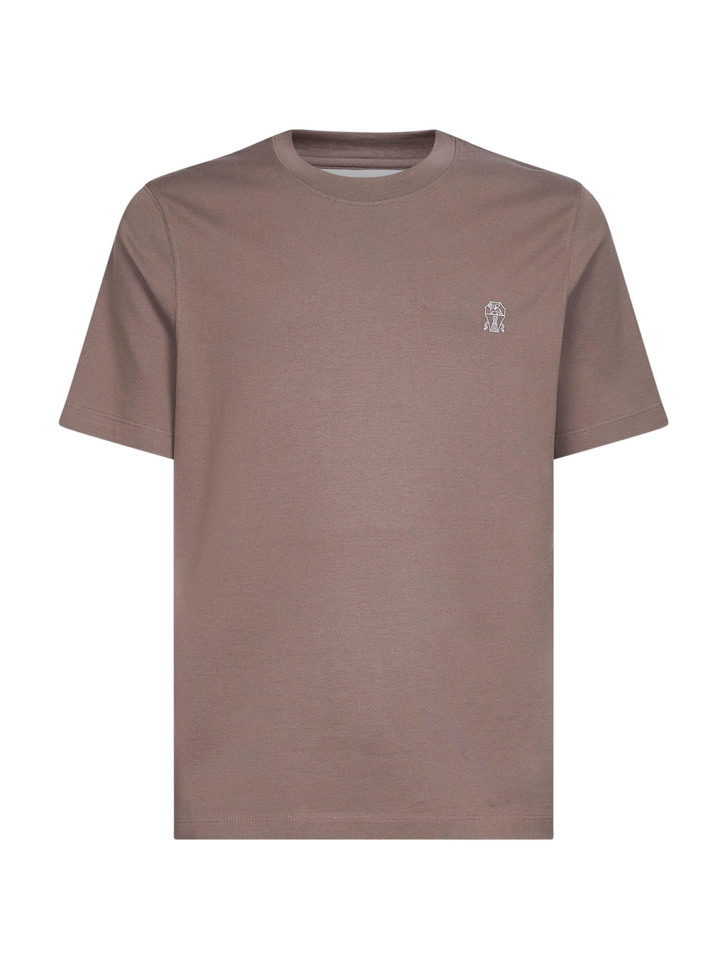 Brunello Cucinelli Men Clay Solomeo Crest T-Shirt