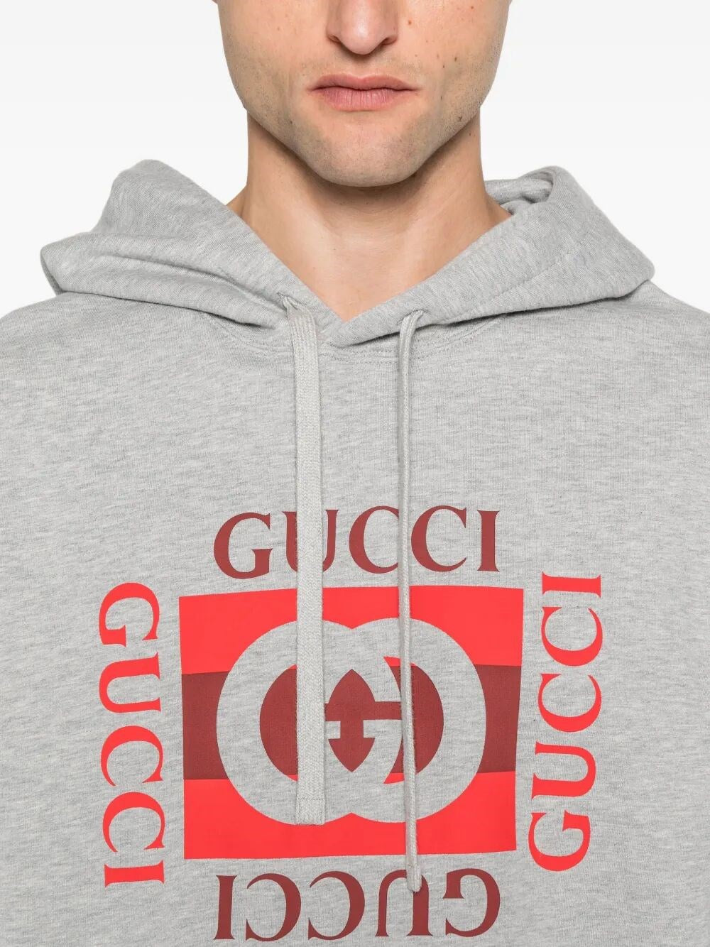 Gucci Men Hooded Cotton Jersey Sweatshirt