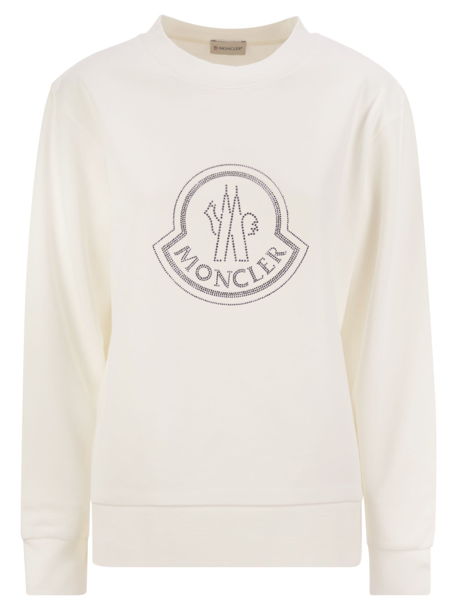 Moncler Women Logo Sweatshirt With Crystals