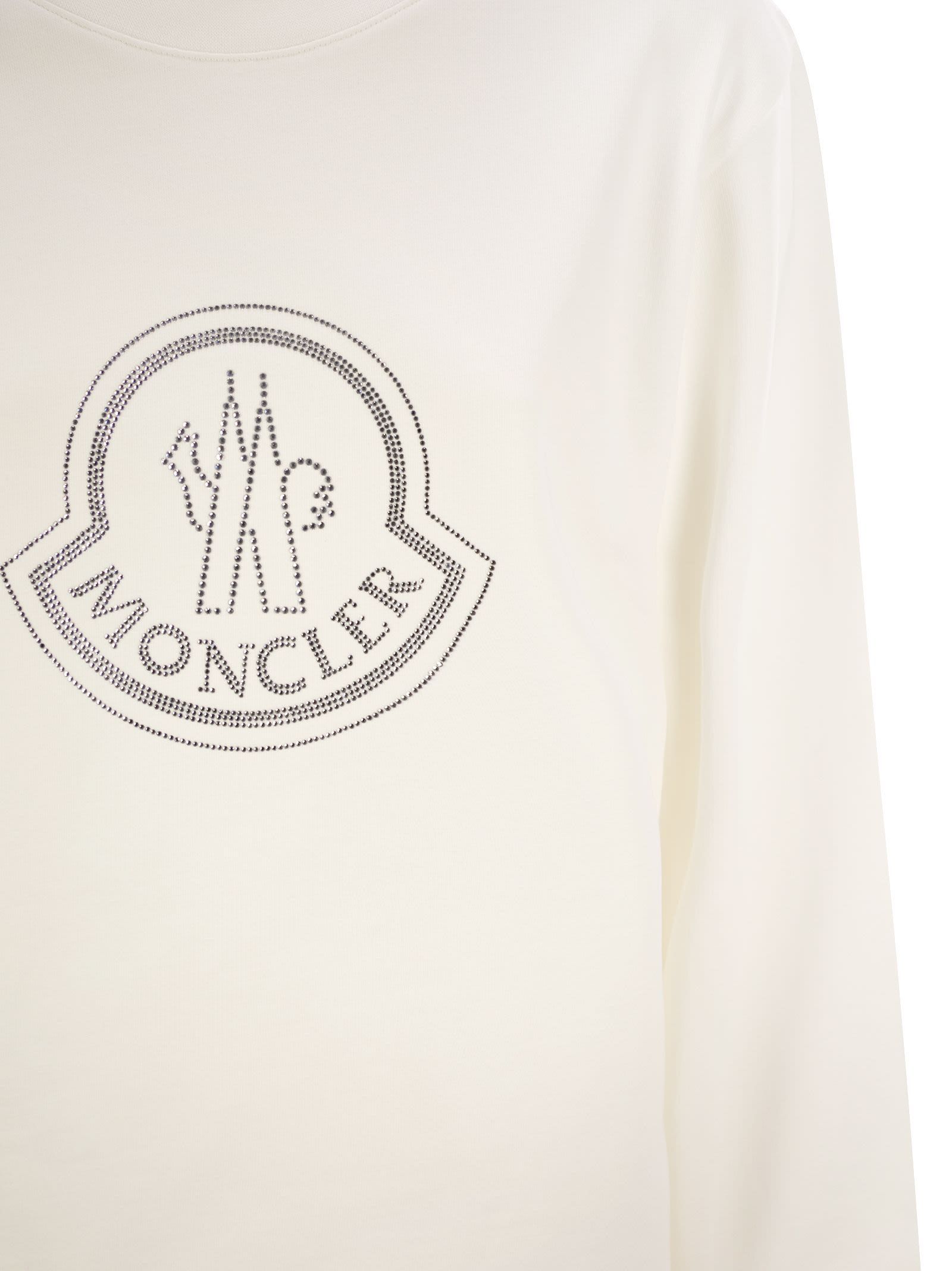 Moncler Women Logo Sweatshirt With Crystals