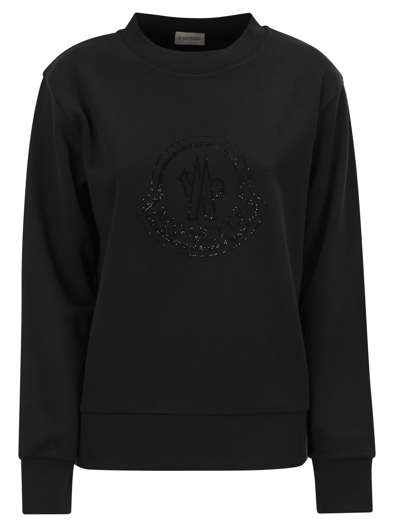Moncler Women Logo Sweatshirt With Crystals