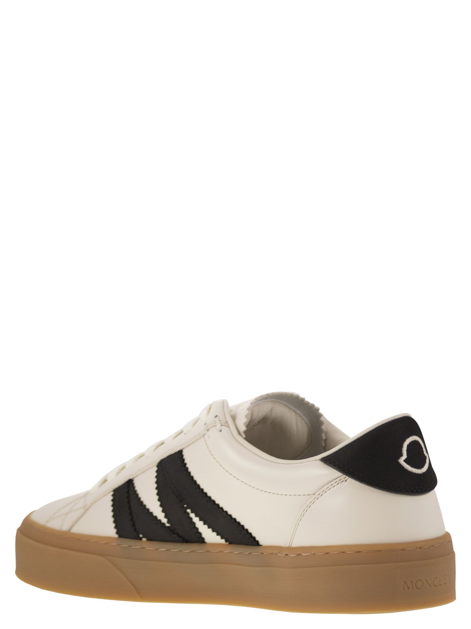 Moncler Men Monaco2 - Leather And Nubuck Sneakers.