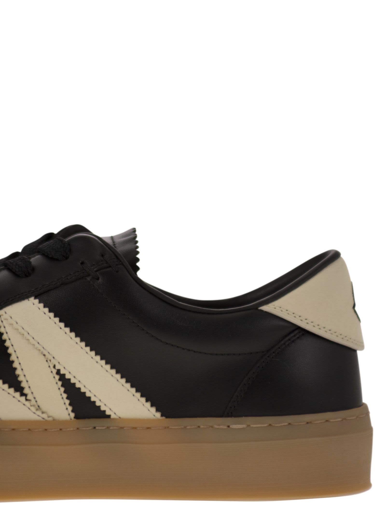 Moncler Men Monaco2 - Leather And Nubuck Sneakers.