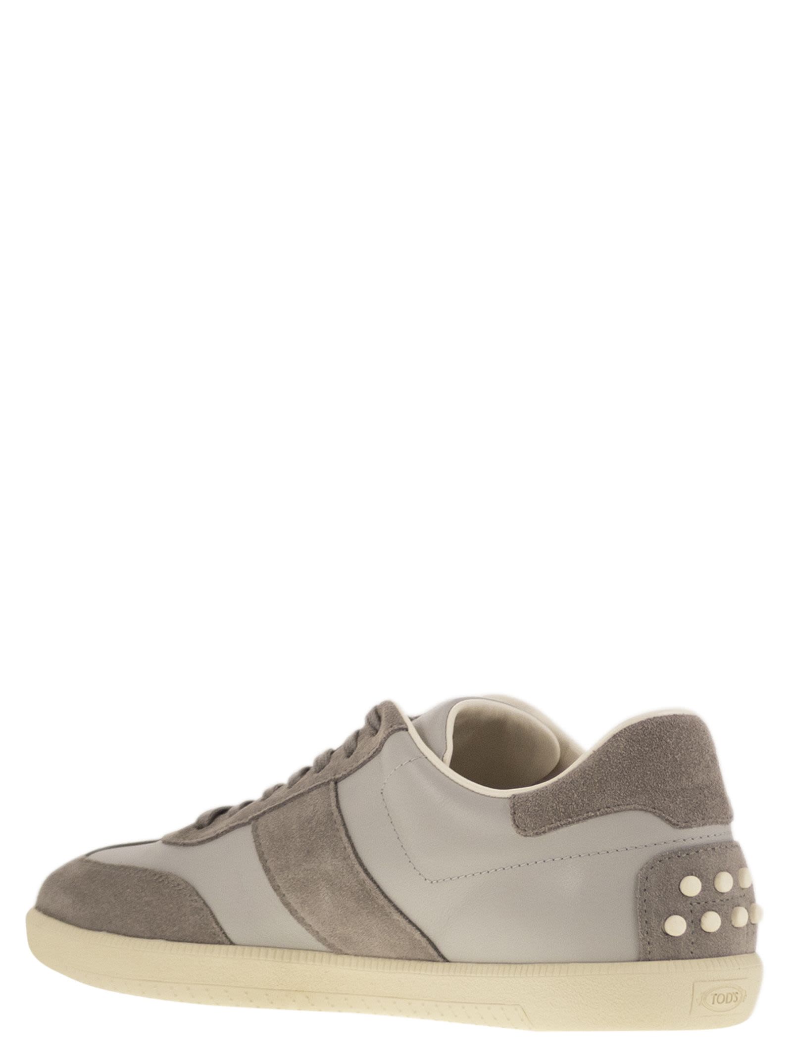 Tod's Men Smooth Leather And Suede Tabs Sneakers