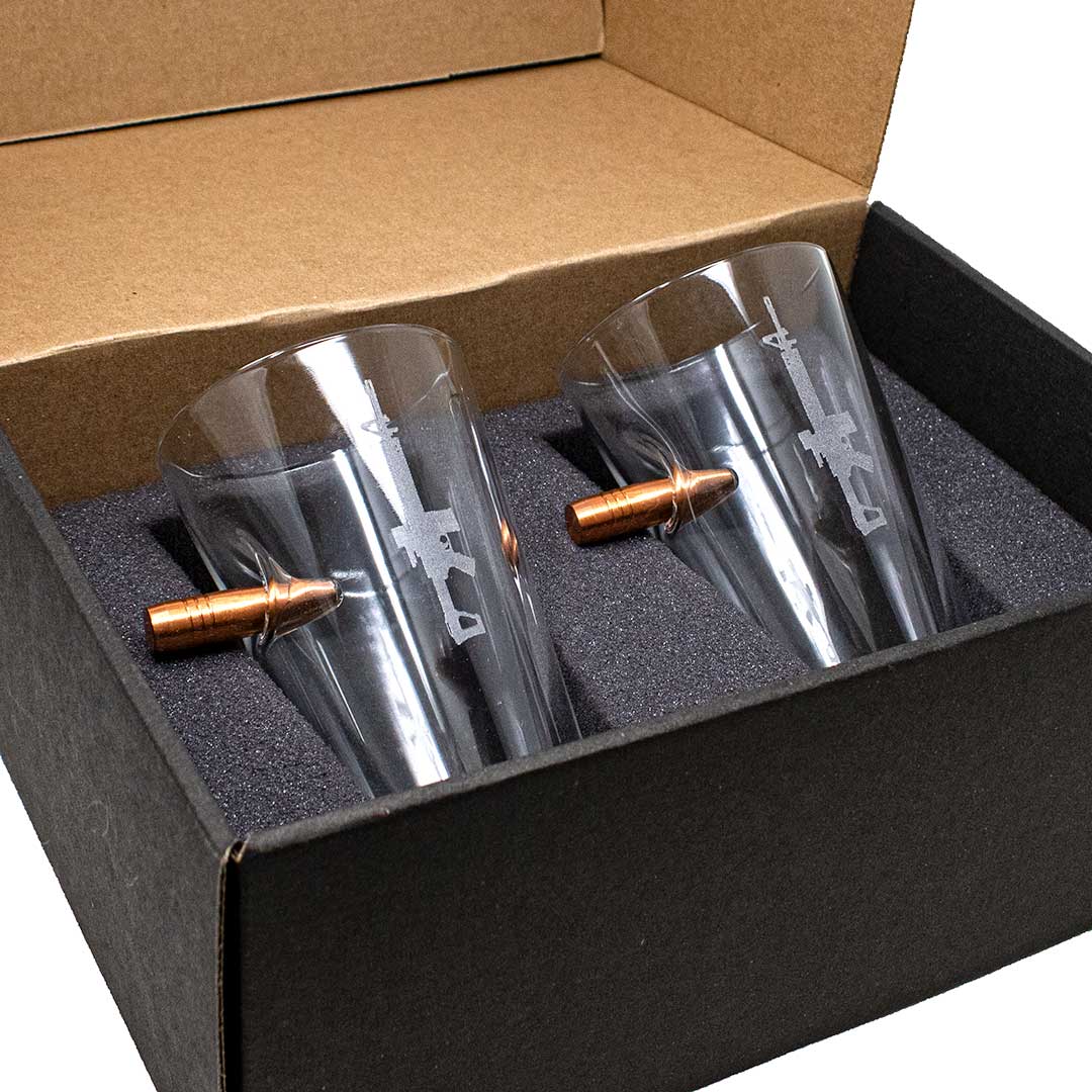 BenShot AR15 Glasses Pint Glass (16oz) Yes