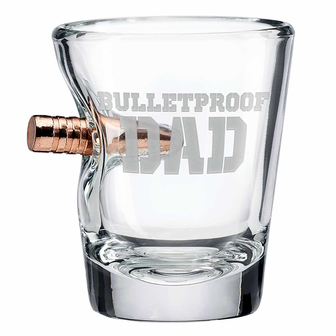 BenShot "Bulletproof" Glasses 2oz Shot Glass Bulletproof Dad No
