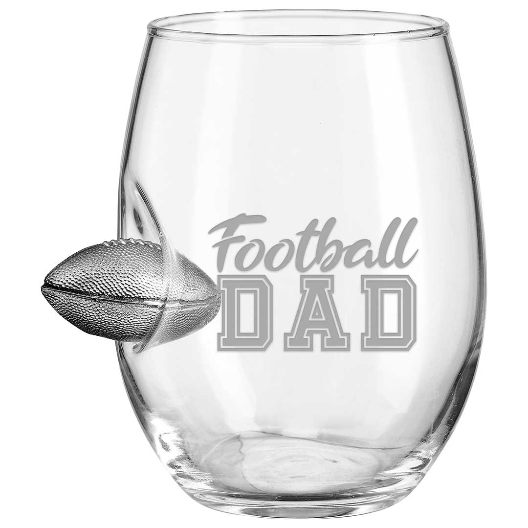BenShot "Football Dad" Glasses Wine Glass (15oz)