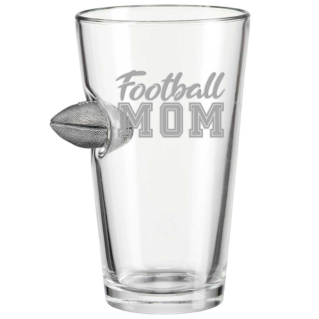BenShot "Football Mom" Glasses Pint Glass (16oz) Football Mom