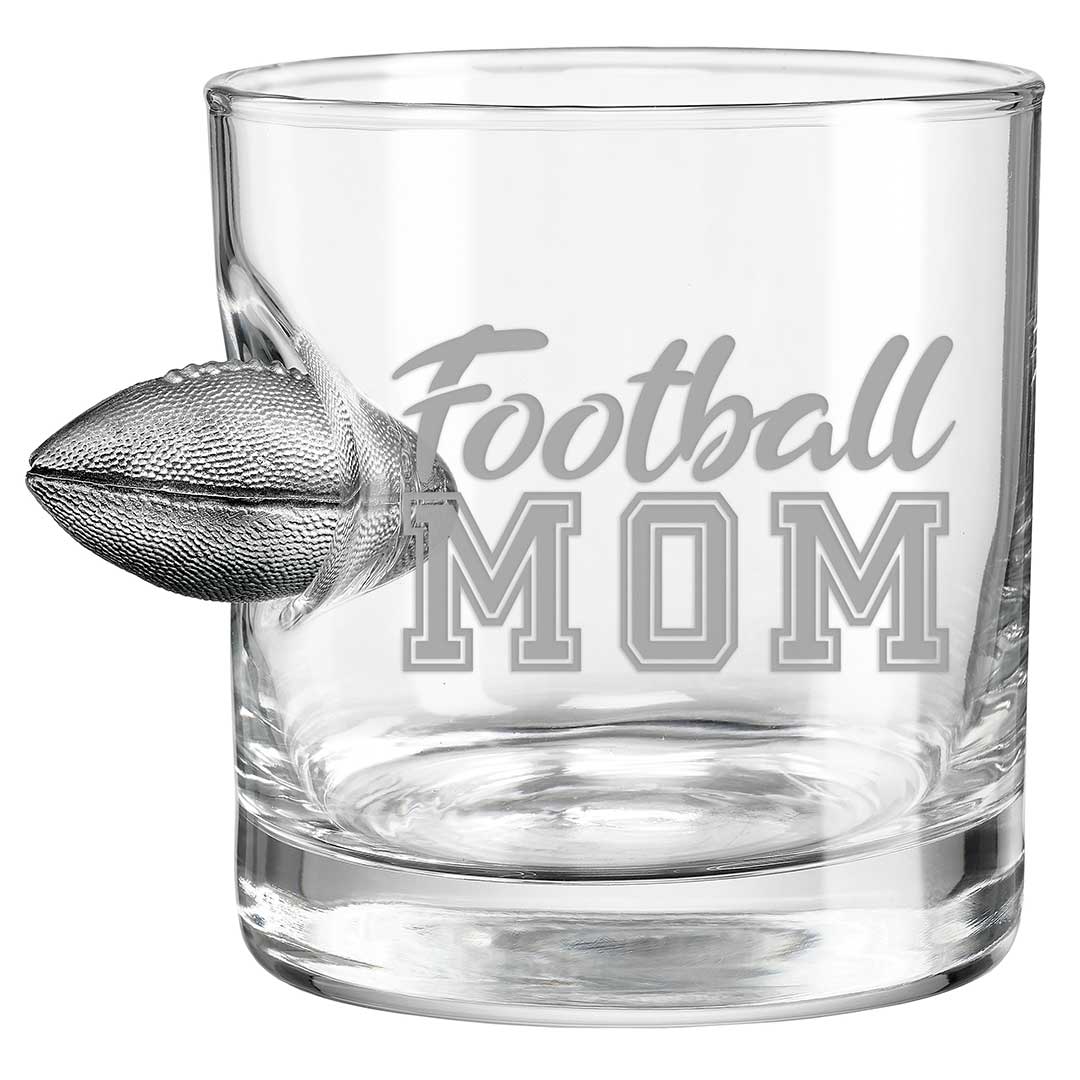 BenShot "Football Mom" Glasses Rocks Glass (11oz) Football Mom